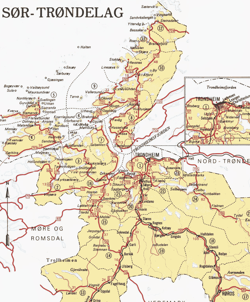 Sør-Trøndelag kart
